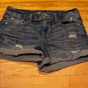 Old navy distressed jean shorts